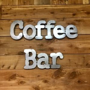 Welded metal Coffee Bar Sign